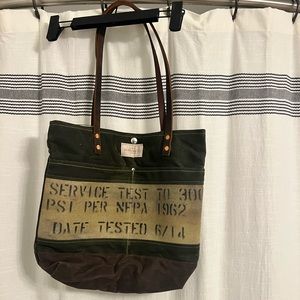 Green tote burn bag